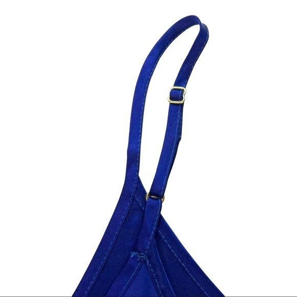 NWT Naked Princess Silk Romper Sapphire Blue Small - Picture 5 of 10